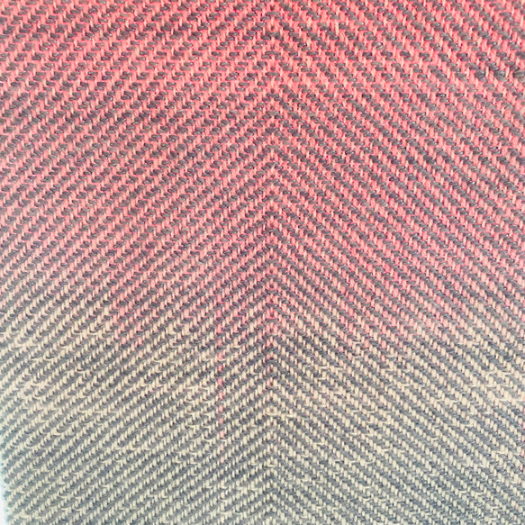 ストール　ピンク　グレー　グラデーション　ウール　男性　女性　手織り　チクチクしない 13枚目の画像