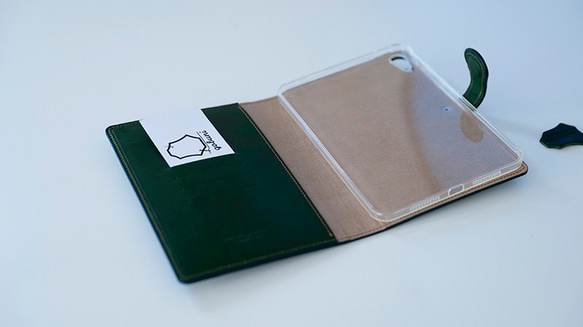 iPad MINI 6 5 クッション ケース 本革 ケース カバー [Green] 8枚目の画像