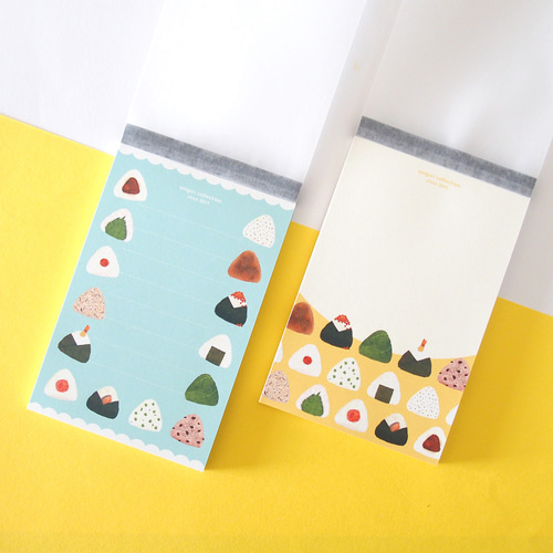 おにぎりいっぱいのメモ帳（イエロー） メモ帳 tiko 通販 14645210