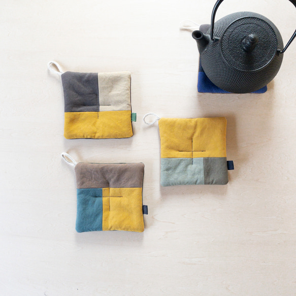 ましかくで キャンバスポットマット（鍋敷き）【type:ひだまり-Sunny