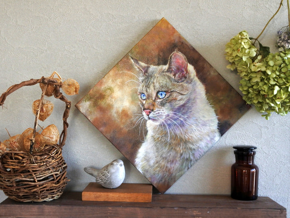 猫の油絵原画 絵画 mimoza 通販 14645394｜Creema(クリーマ)