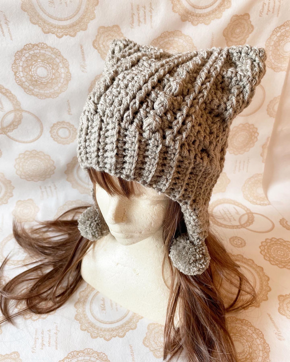 Mei です‼️    nestrobe 凸凹ニット帽　ベージュ MEI ニット帽 ニットキャップ MEI/メイ ハット KNIT HAT