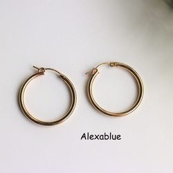 K14GF　フープピアス　29mm Hoop earrings 1枚目の画像