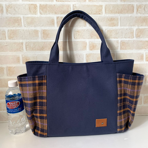 【オーダー品】　トートバッグ　前ポケット付きトート 楽天市場】オーダーメイド トートバッグ キャンバス 生地 帆布