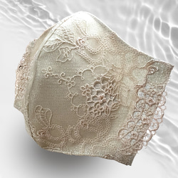 蕾絲麵料x蕾絲刺繡系列刺繡蕾絲口罩/口罩罩（可選） 第2張的照片