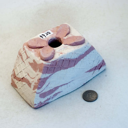 陶器製　#植木鉢  HMc-ミカゲピンク&ホワイト 4924 3枚目の画像