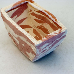 陶器製　#植木鉢  HMc-ミカゲピンク&ホワイト 4924 2枚目の画像