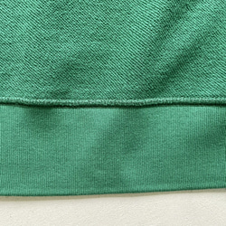 【男女皆宜】刺繡大廓形毛絨圓領衛衣【綠色】 第9張的照片