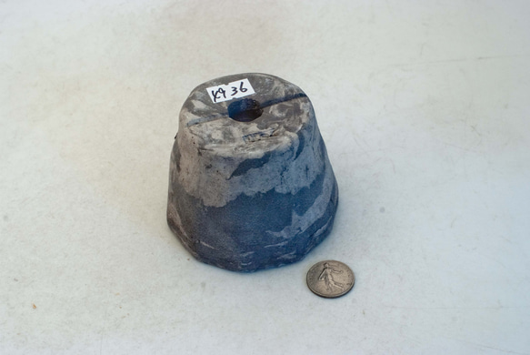 陶器製（２.5号ポット相当） #植木鉢  PScミカゲ-ブラック＆グレー 4936 3枚目の画像