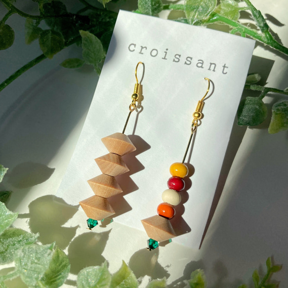 そろばんモチーフピアス ピアス（フック・チェーン） croissant 通販｜Creema(クリーマ) 14647412