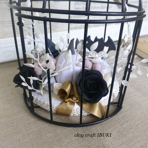 クレイフラワー♡ロココ調フラワーアレンジメント♡ハンドメイド クレイフラワー♡ロココ調フラワーアレンジメント♡ハンドメイド