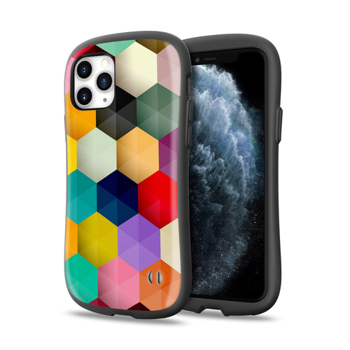 iFace型 蜂の巣 カラフル iPhone 15 14 13 12 11 全機種対応 耐
