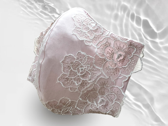 蕾絲刺繡系列玫瑰面膜面膜套（可選） 第3張的照片