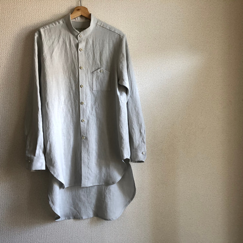 40s フランスヴィンテージ　リネングランパシャツ 30s-40s FRENCH FARMERS HOLIDAY SHIRT / ヴィンテージ フランス