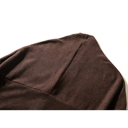 カーディガン　シンプルジャケット　ニットジャケット　コーヒー　M,L  ＃L087CO 5枚目の画像