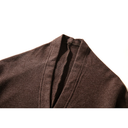 カーディガン　シンプルジャケット　ニットジャケット　コーヒー　M,L  ＃L087CO 4枚目の画像