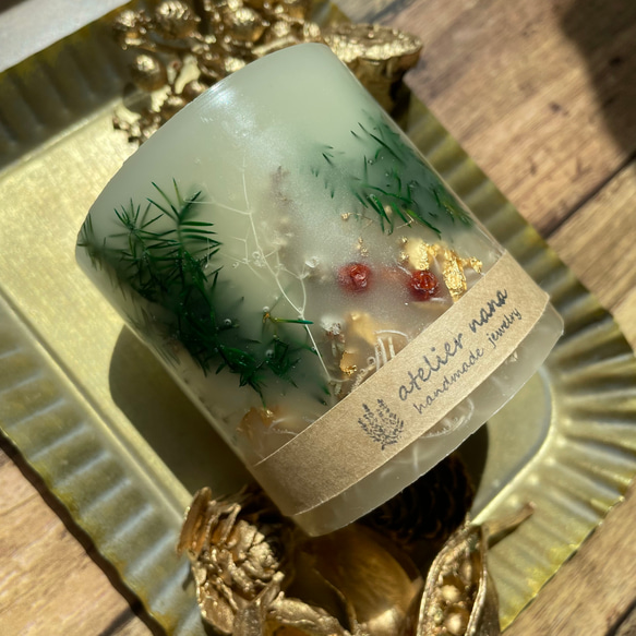 (選べる香り60種類以上）ボタニカルキャンドル　-Noël- 2枚目の画像