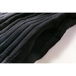 ロング中綿コート　中綿ジャケット　柔らかくて暖かい　縦キルティング　綿　ブラック　＃L088BL 8枚目の画像