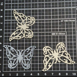 ニュアンスカラー 蝶々 10色 ダイカット クラフトパンチ コラージュ 素材 2枚目の画像