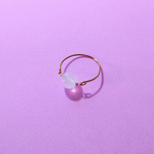 再販】希少！エンジェルラダークォーツ 天然石 ワイヤーリング 指輪