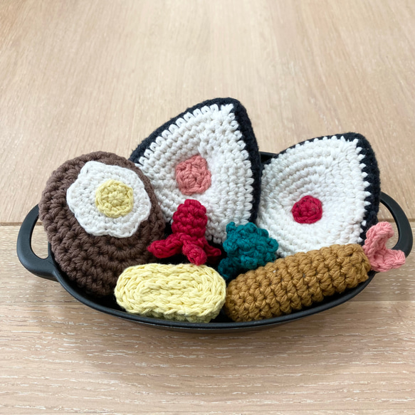 再販不可…あみぐるみ⑧  お弁当セット｜Yahoo!フリマ（旧PayPayフリマ） ハンドメイド】あみぐるみ ◯◯お弁当セット例 あみぐるみ