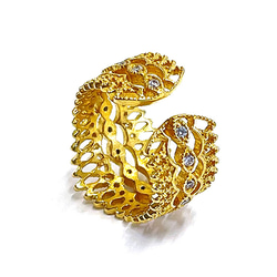 【50個】豪華キュービックジルコニア付き王冠デザインのリング、指輪【jr33】 3枚目の画像