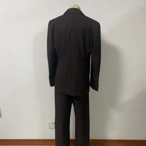 スーツ ジャケット、ズボン、ベスト三点セット ブラウン 結婚式 新郎服