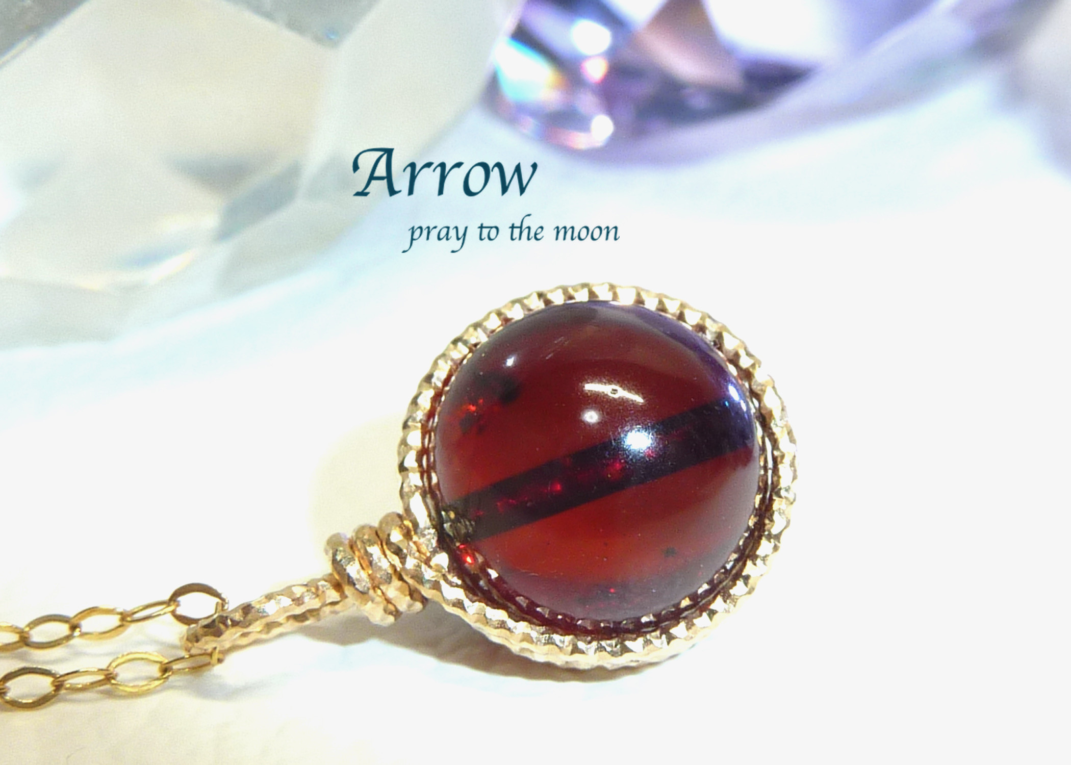 マイナスエネルギーをプラスに変換する＊メキシコ産レッドアンバーワイヤーラップネックレス＊14kgf