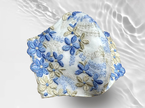 蕾絲刺繡系列花朵面膜面膜套（可選） 第2張的照片