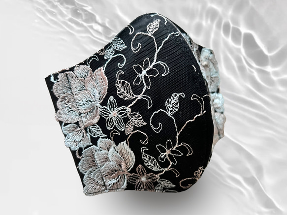 蕾絲刺繡系列花朵面膜面膜套（可選） 第1張的照片