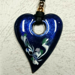 蝶のブローチセット　七宝焼？　アンティーク 蝶 【Sapphire】 七宝焼のブローチネックレス 純銀胎七宝