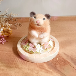金ネズミの友達 羊毛フェルト人形 キーホルダー 癒しの贈り物 3枚目の画像