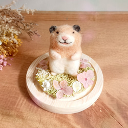 金ネズミの友達 羊毛フェルト人形 キーホルダー 癒しの贈り物 6枚目の画像