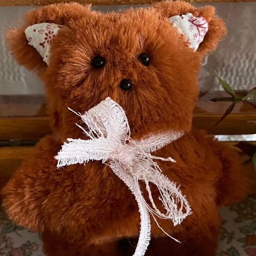 ハンドメイドぬいぐるみ Pupuダークブラウンくまちゃん☆ ぬいぐるみ 
