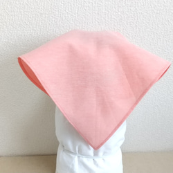 綿ポリ 無地  子供用三角巾　ゴム紐付 2枚目の画像