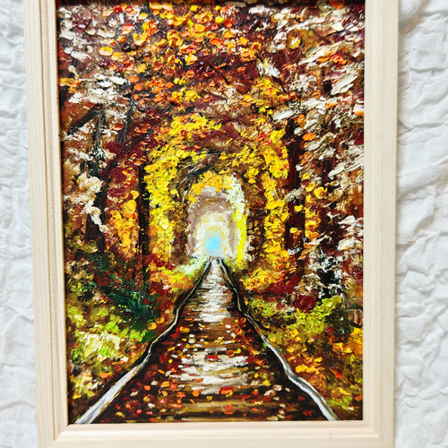 油絵 絵画 【黄金のトンネル】 油絵 絵画 【黄金のトンネル】