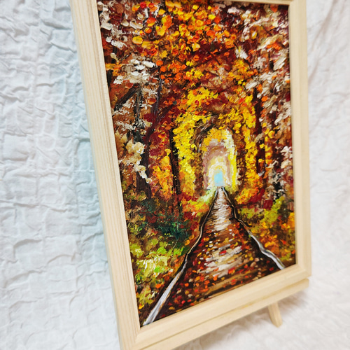 油絵 絵画 【フジのトンネル】 油絵 絵画 【紅葉のトンネル】 絵画 HR 通販 14650507｜Creema(クリーマ)