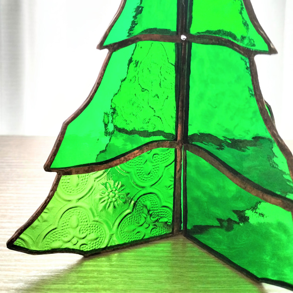 組立式☆ステンドグラスのクリスマスツリー　 3枚目の画像