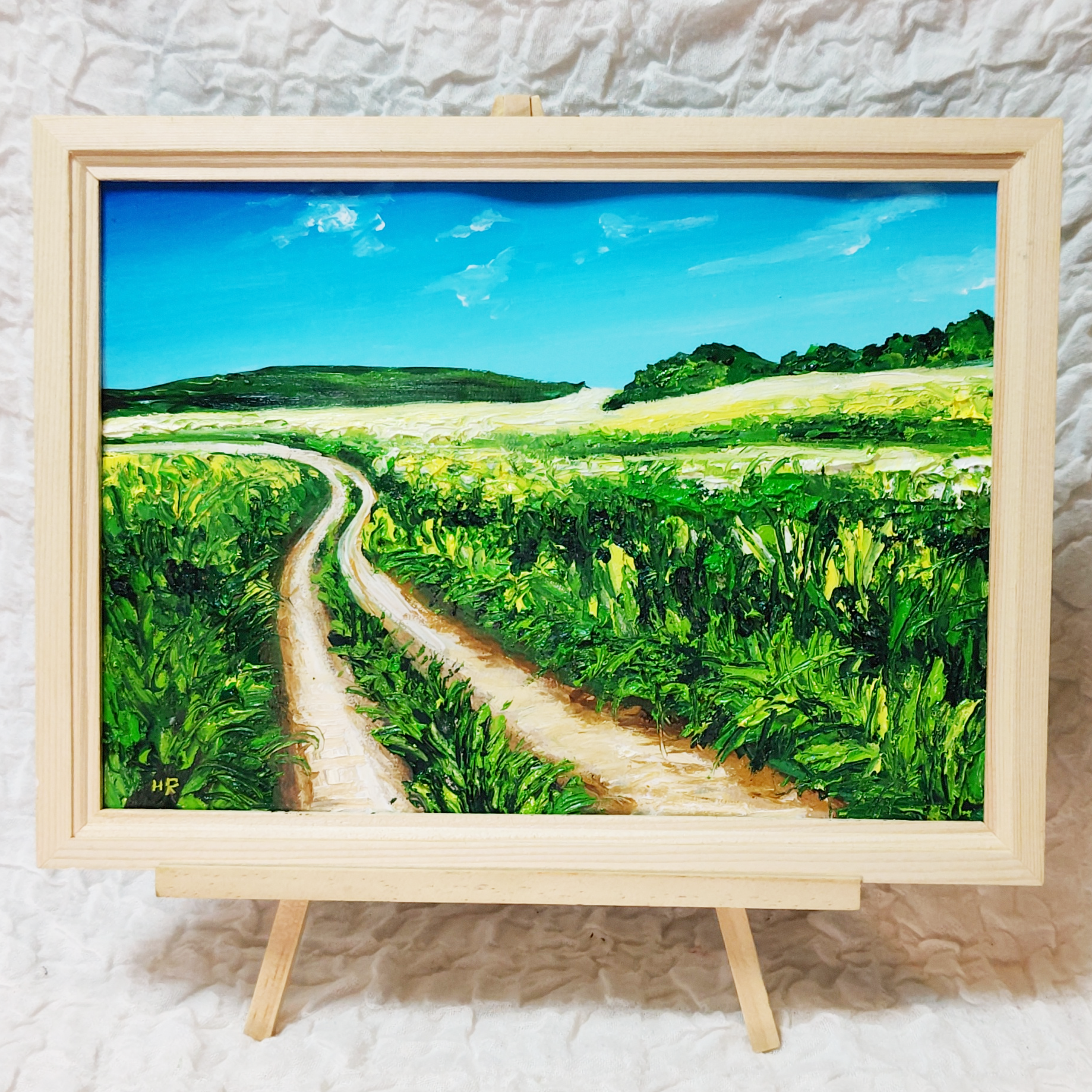 油絵 絵画【緑の道】 絵画 HR 通販 14650739｜Creema(クリーマ)