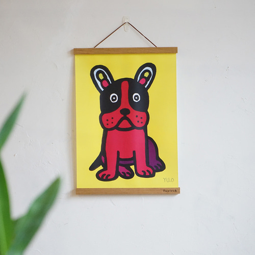 フレンチブルドッグ　アクリル画　原画　絵画　F0号 フレンチブルドッグ アクリル画 原画 絵画 F0号 - 美術品