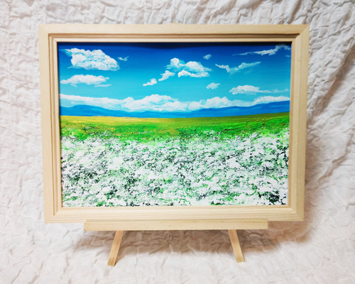 油絵 絵画 【天空の赤いお花畑】 油絵 絵画 【天空の赤いお花畑】 油絵 油彩 油彩画 絵 絵画【夏