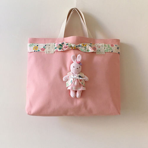 専用〉入園・入学グッズ うさぎ柄 - 手提げ・レッスンバッグ