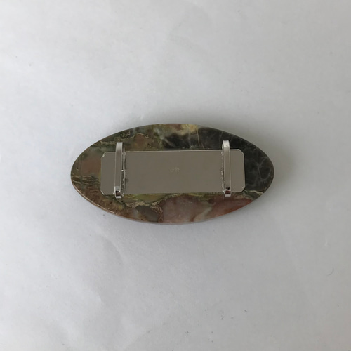 古代のロマン 化石珊瑚の帯留め 楕円形の② R40917Y2 帯留め 宝石珊瑚  