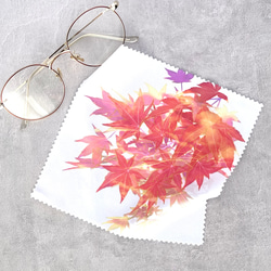 -紅葉- 花と草木のクリーニングクロス・メガネ拭き（15cm×15cm） 6枚目の画像