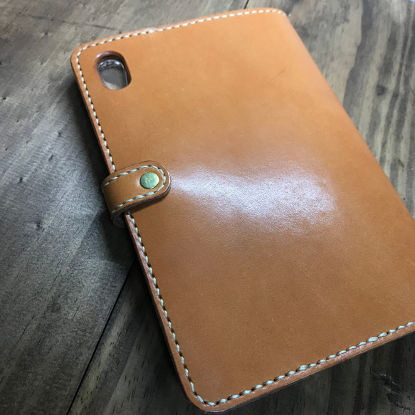 iPad mini 6世代　栃木レザー ヌメ革 レザーケース 本革 タブレットケース フルオプション仕様 キャメル mini iPad タブレットケース