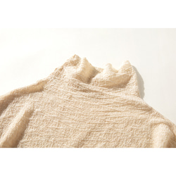 【7色】ハイネックセーター　柔らかくて薄い　ニットセーター　シンプルセーター　ウール混紡ベージュ＃L090BE 5枚目の画像