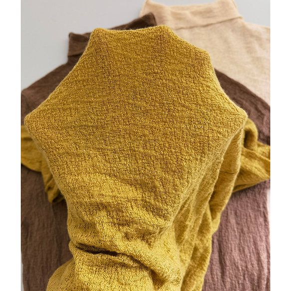 【7色】ハイネックセーター　柔らかくて薄い　ニットセーター　シンプルセーター　ウール混紡ベージュ＃L090BE 17枚目の画像