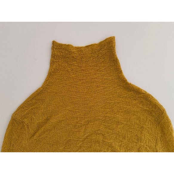 【7色】ハイネックセーター　柔らかくて薄い　ニットセーター　シンプルセーター　ウール混紡ベージュ＃L090BE 12枚目の画像