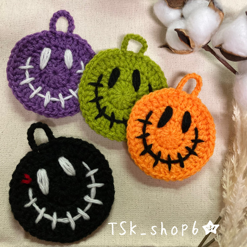 アクリルたわし ハロウィン Halloween ガーランド コースター 1枚