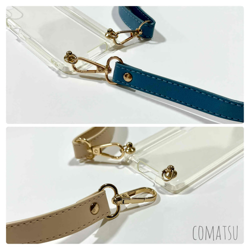 全機種対応】8色展開puレザー スマホショルダー ケース 肩掛けスマホ